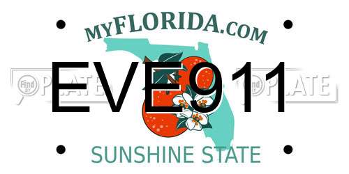 EVE911 Florida License Plate