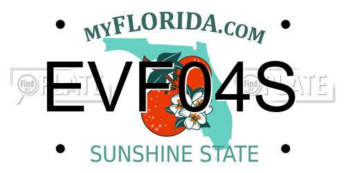 EVF04S Florida License Plate