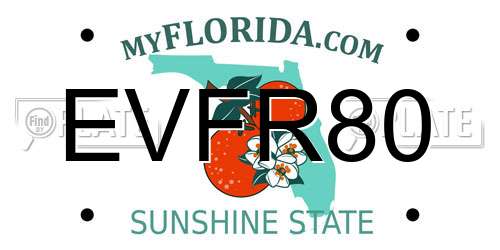EVFR80 Florida License Plate