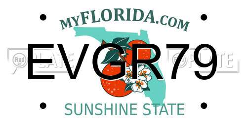 EVGR79 Florida License Plate