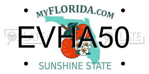 EVHA50 Florida License Plate