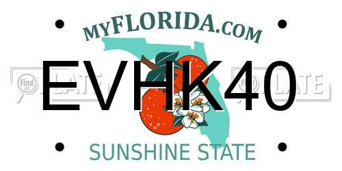 EVHK40 Florida License Plate