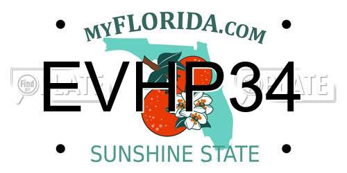 EVHP34 Florida License Plate