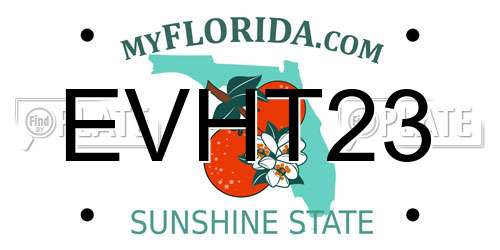 EVHT23 Florida License Plate