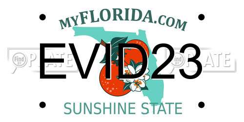 EVID23 Florida License Plate