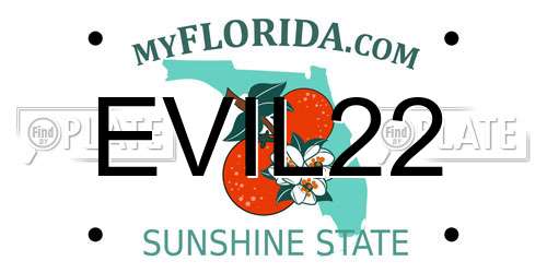 EVIL22 Florida License Plate