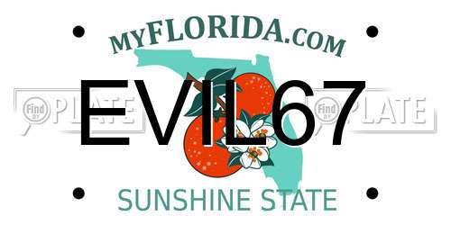 EVIL67 Florida License Plate