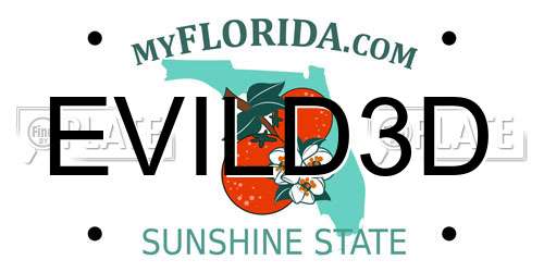 EVILD3D Florida License Plate
