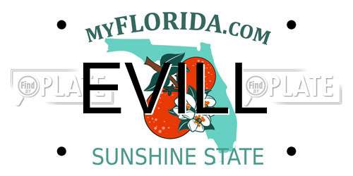 EVILL Florida License Plate