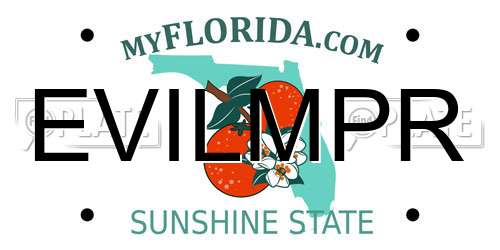 EVILMPR Florida License Plate