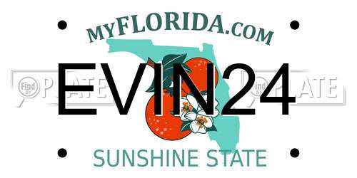 EVIN24 Florida License Plate