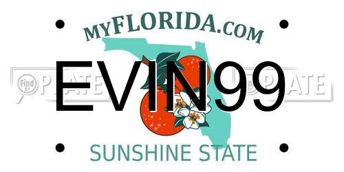 EVIN99 Florida License Plate