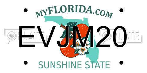 EVJM20 Florida License Plate