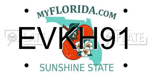 EVKH91 Florida License Plate