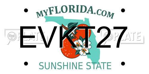 EVKT27 Florida License Plate