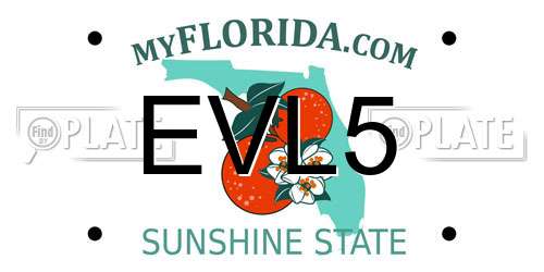 EVL5 Florida License Plate