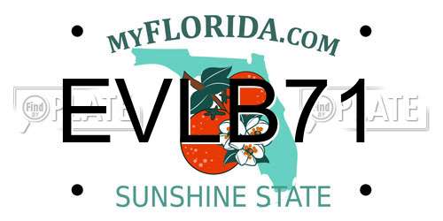 EVLB71 Florida License Plate