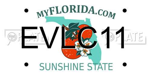 EVLC11 Florida License Plate