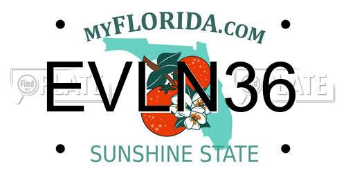 EVLN36 Florida License Plate