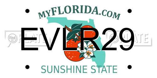 EVLR29 Florida License Plate