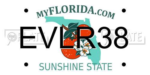 EVLR38 Florida License Plate