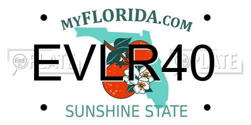EVLR40 Florida License Plate