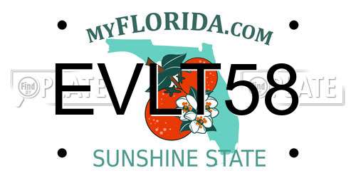 EVLT58 Florida License Plate