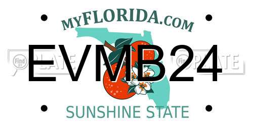 EVMB24 Florida License Plate