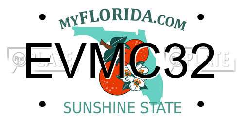 EVMC32 Florida License Plate