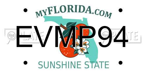 EVMP94 Florida License Plate