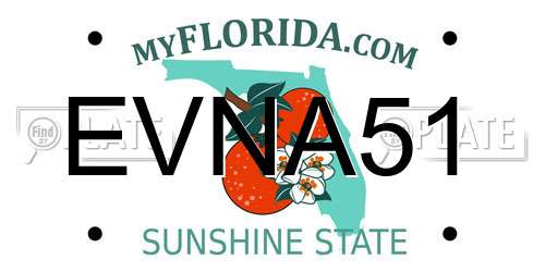 EVNA51 Florida License Plate