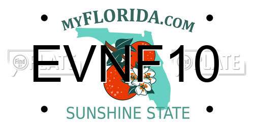 EVNF10 Florida License Plate