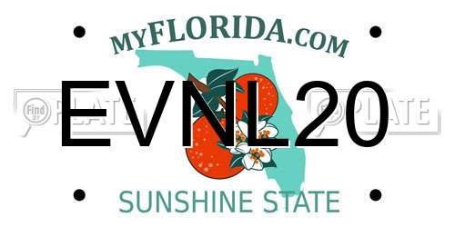 EVNL20 Florida License Plate