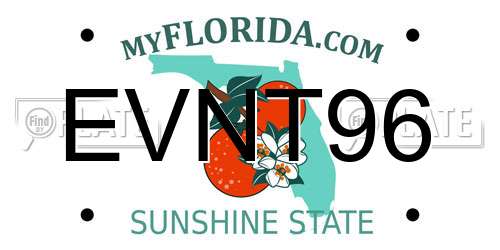 EVNT96 Florida License Plate