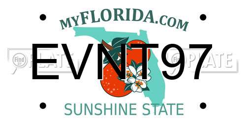 EVNT97 Florida License Plate