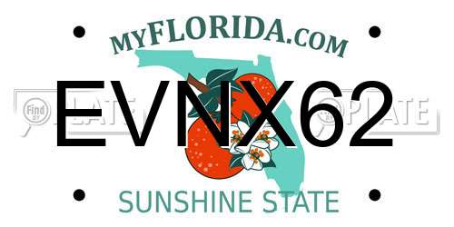 EVNX62 Florida License Plate