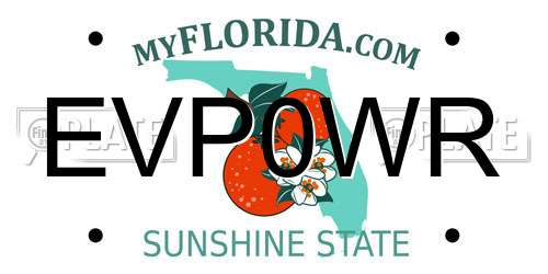 EVP0WR Florida License Plate