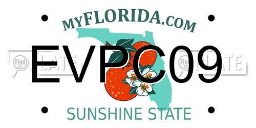 EVPC09 Florida License Plate