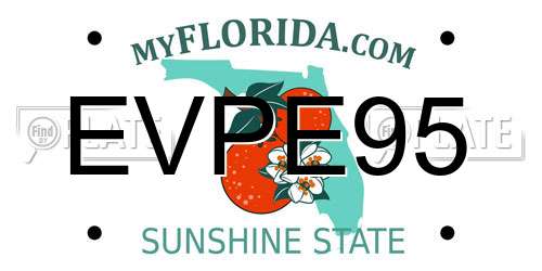 EVPE95 Florida License Plate