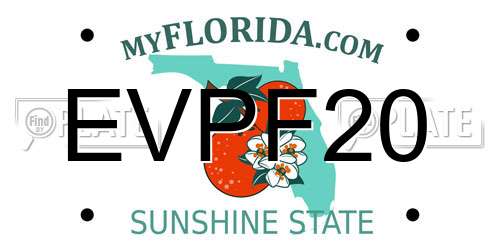EVPF20 Florida License Plate