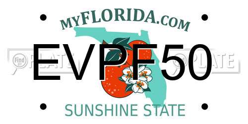 EVPF50 Florida License Plate