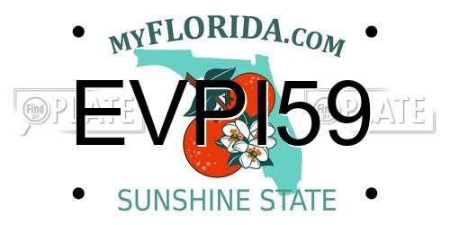 EVPI59 Florida License Plate