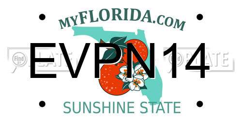 EVPN14 Florida License Plate