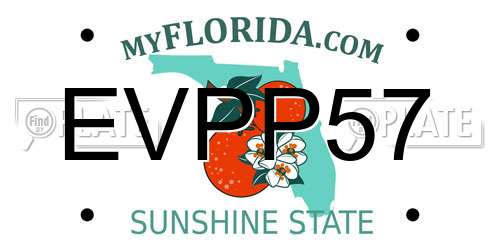 EVPP57 Florida License Plate
