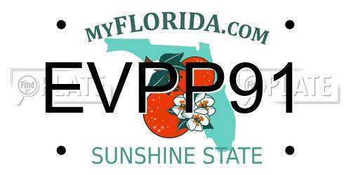 EVPP91 Florida License Plate