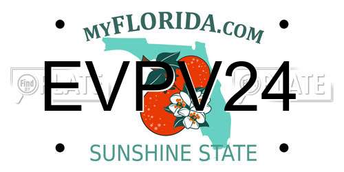 EVPV24 Florida License Plate