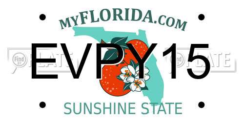 EVPY15 Florida License Plate