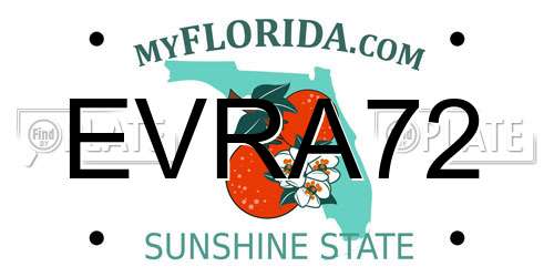 EVRA72 Florida License Plate