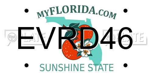 EVRD46 Florida License Plate