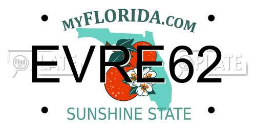 EVRE62 Florida License Plate